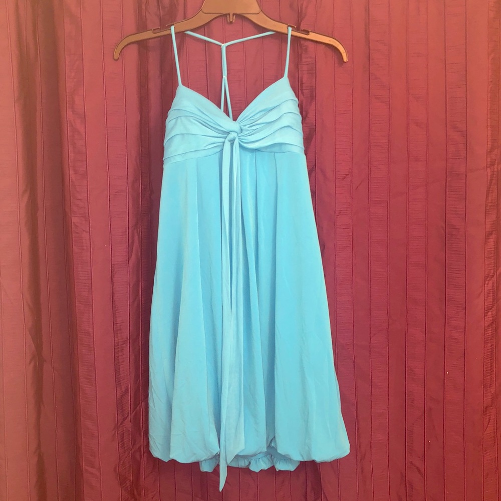 Aqua blue formal dress
